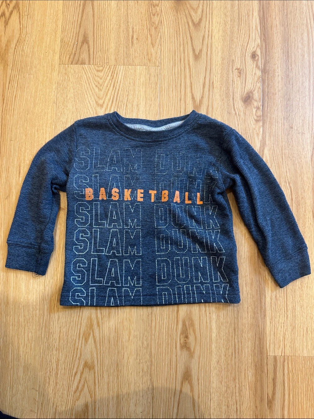 Mish Boys Navy Long-Sleeve Thermal 'Basketball Slam Dunk' Graphic Tee